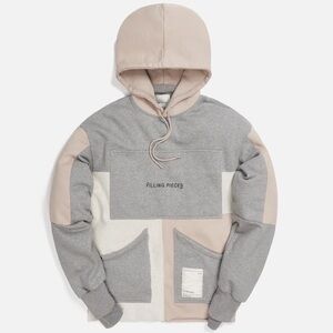 Filling Pieces graphic patchwork hoodie.
